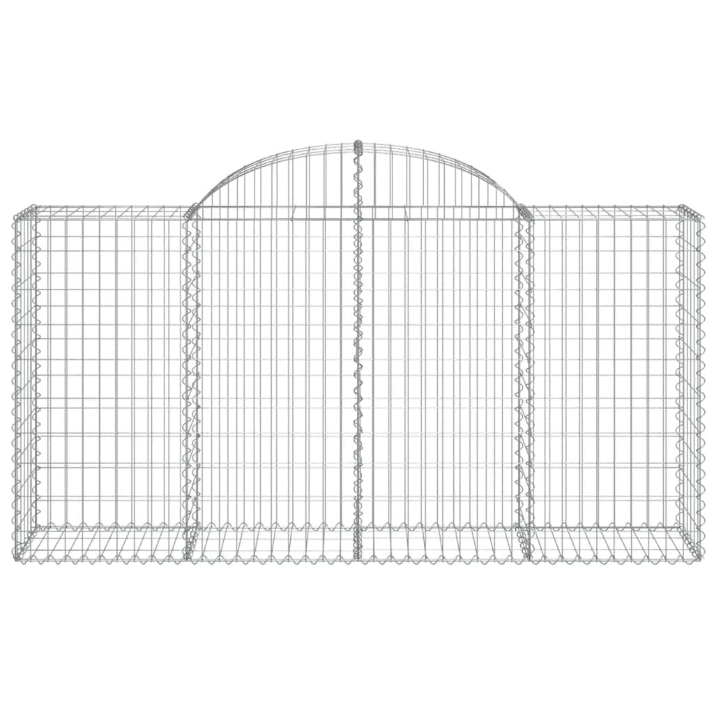 Arched Gabion Baskets 7 pcs 200x50x100/120 cm Galvanised Iron