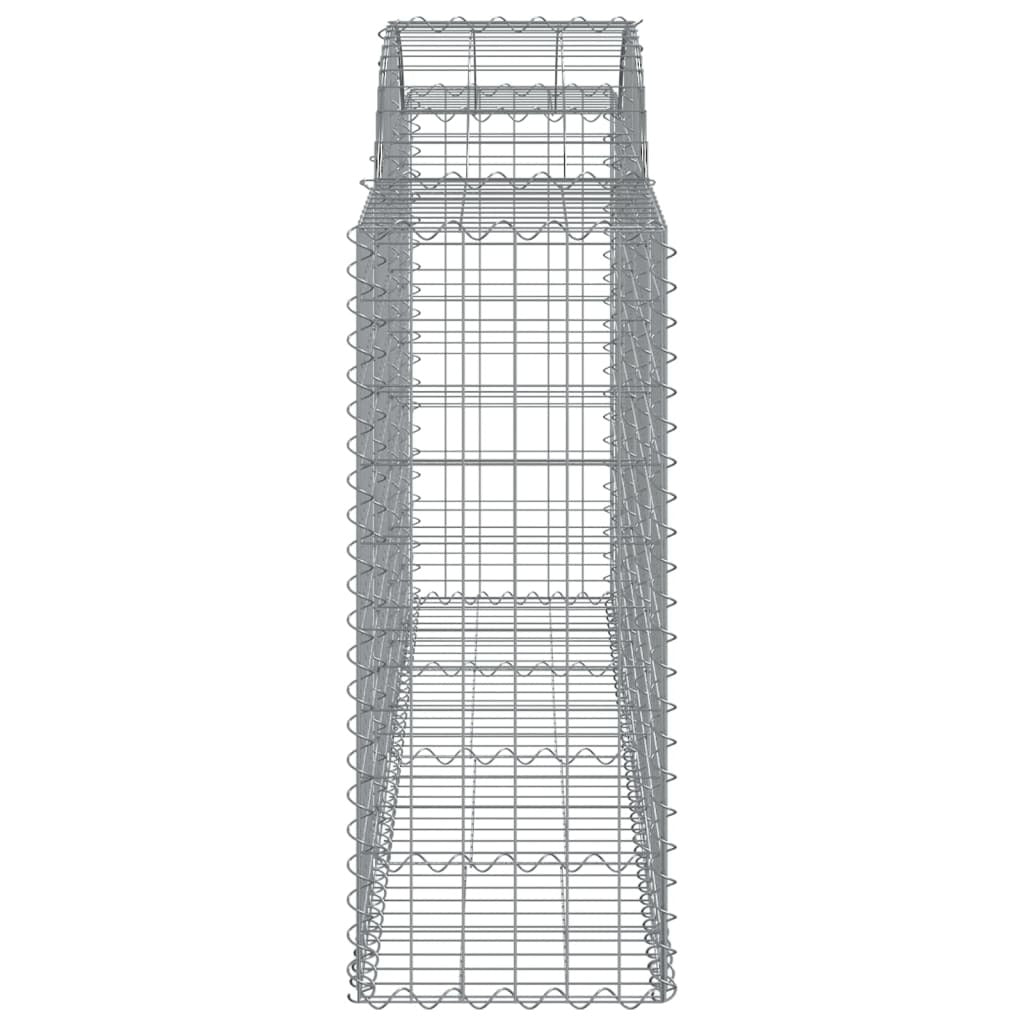 Arched Gabion Baskets 7 pcs 200x50x100/120 cm Galvanised Iron