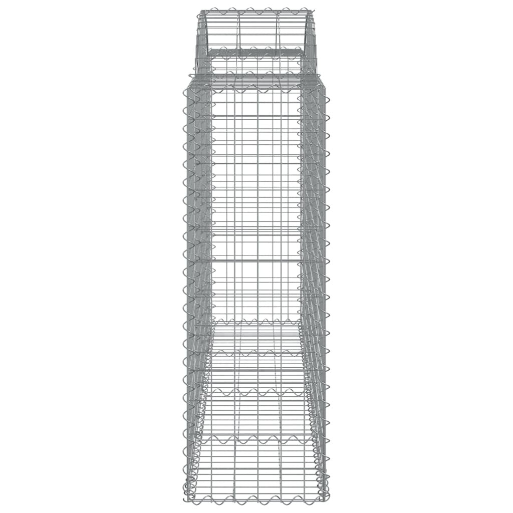 Arched Gabion Baskets 15 pcs 200x50x120/140 cm Galvanised Iron