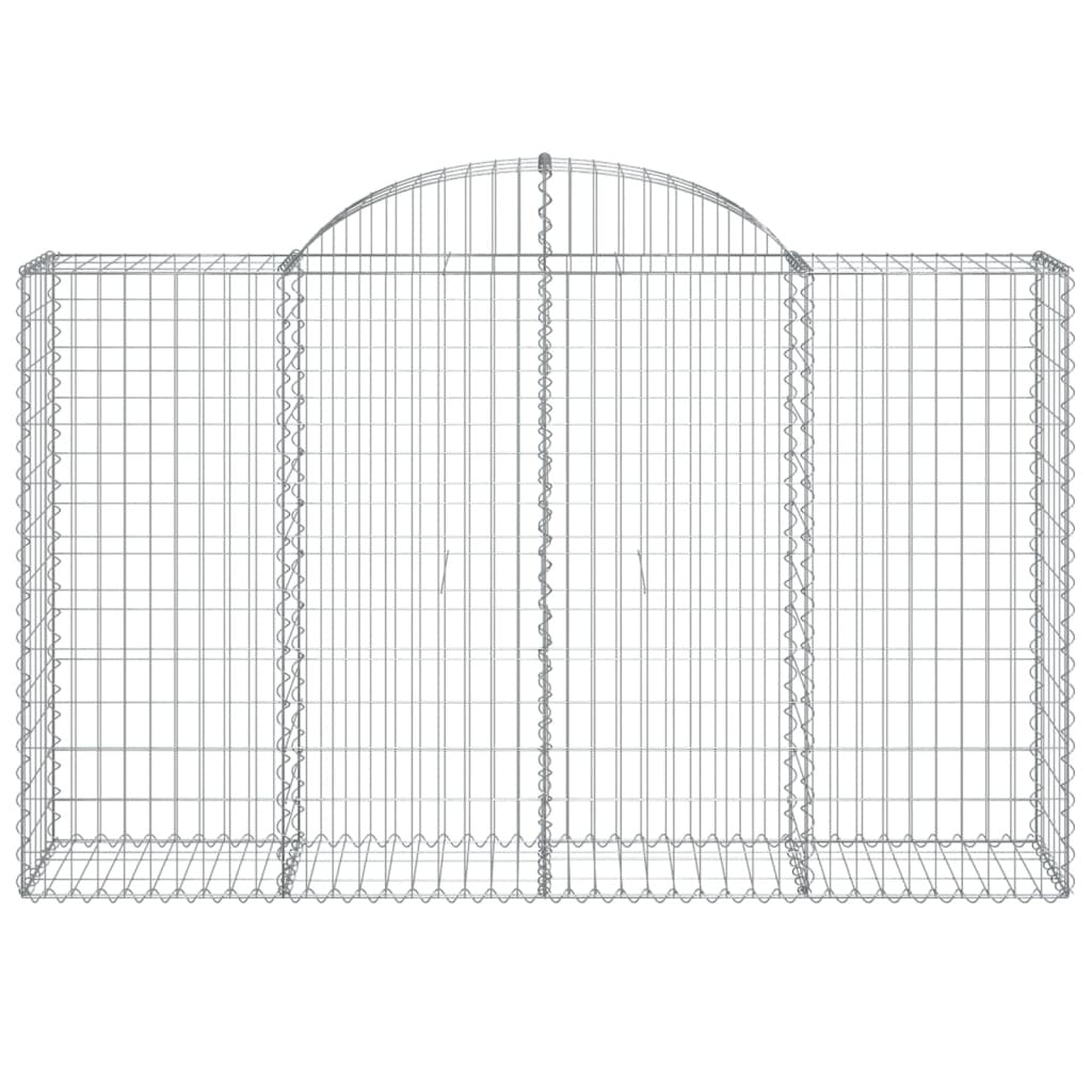 Arched Gabion Baskets 25 pcs 200x50x120/140 cm Galvanised Iron