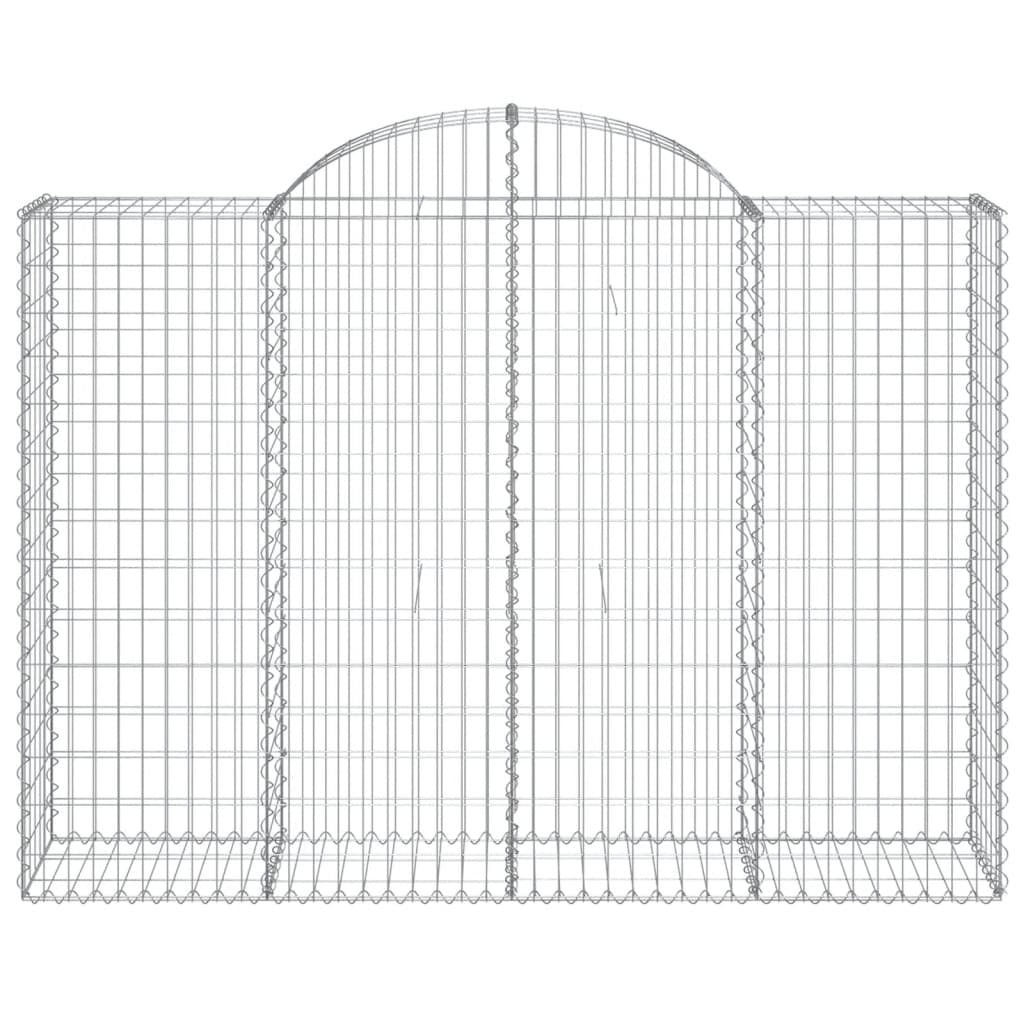 Arched Gabion Baskets 5 pcs 200x50x140/160 cm Galvanised Iron