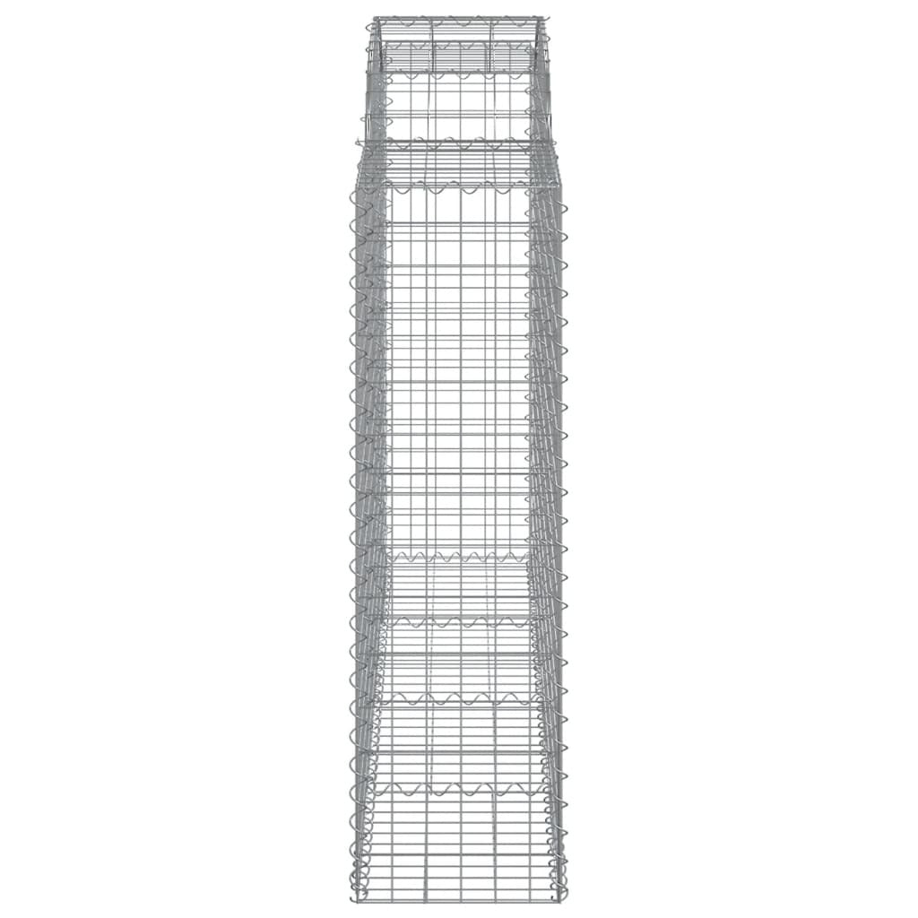 Arched Gabion Baskets 5 pcs 200x50x140/160 cm Galvanised Iron