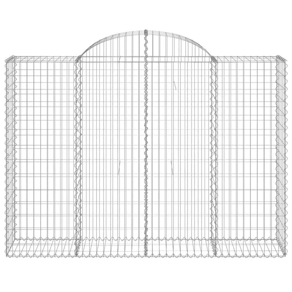 Arched Gabion Baskets 25 pcs 200x50x140/160 cm Galvanised Iron