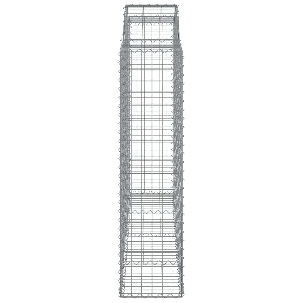 Arched Gabion Baskets 9 pcs 200x50x160/180 cm Galvanised Iron