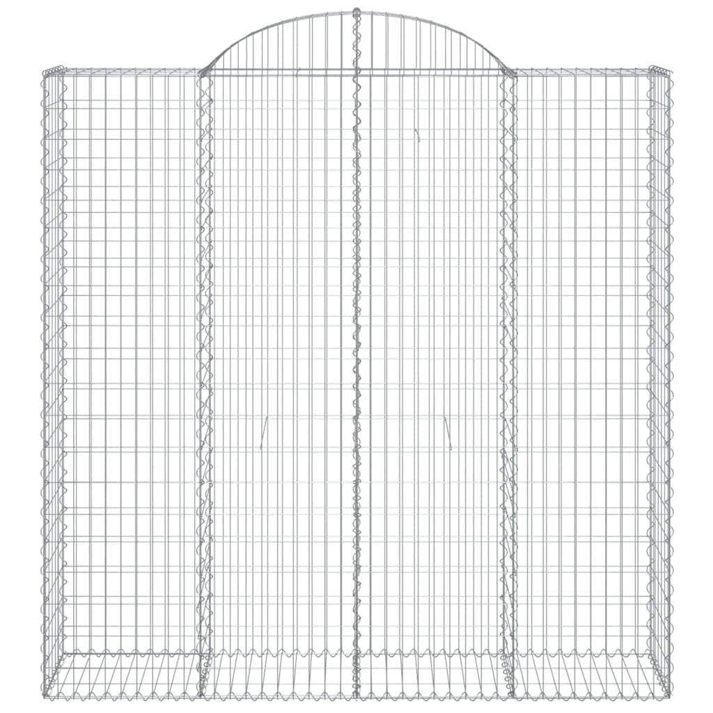 Arched Gabion Baskets 13 pcs 200x50x200/220 cm Galvanised Iron