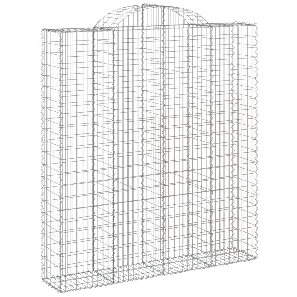 Arched Gabion Baskets 3 pcs 200x50x220/240 cm Galvanised Iron