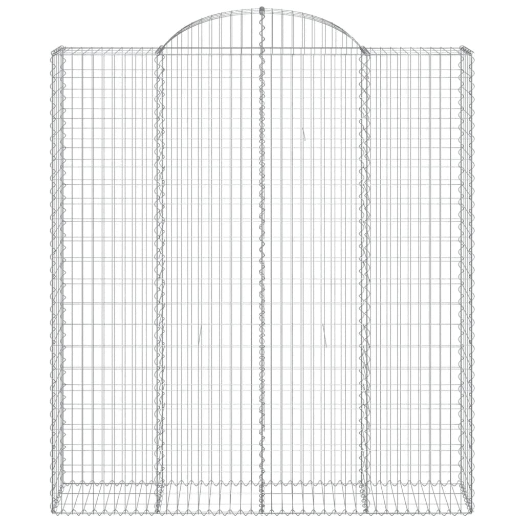 Arched Gabion Baskets 3 pcs 200x50x220/240 cm Galvanised Iron
