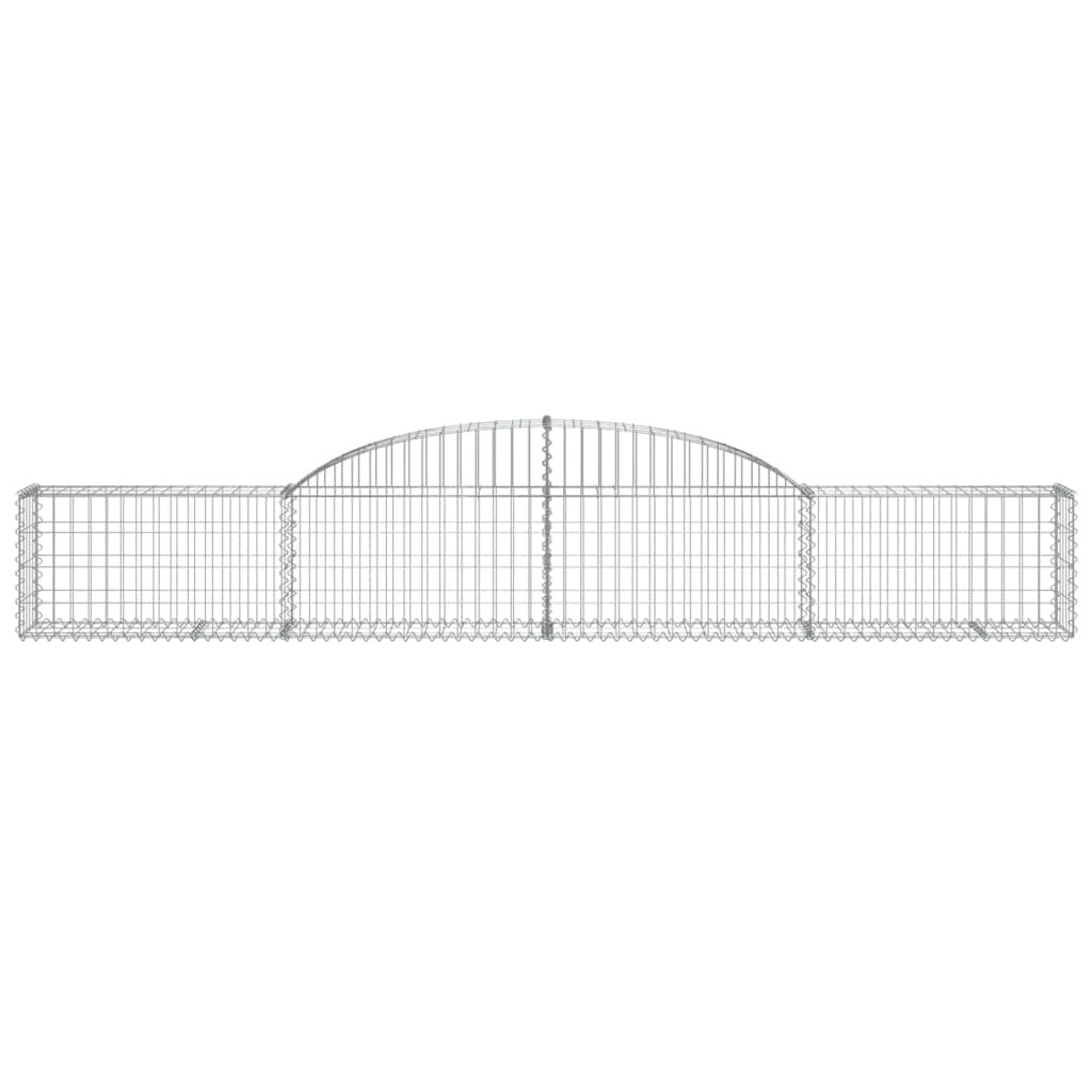 Arched Gabion Baskets 3 pcs 300x30x40/60 cm Galvanised Iron