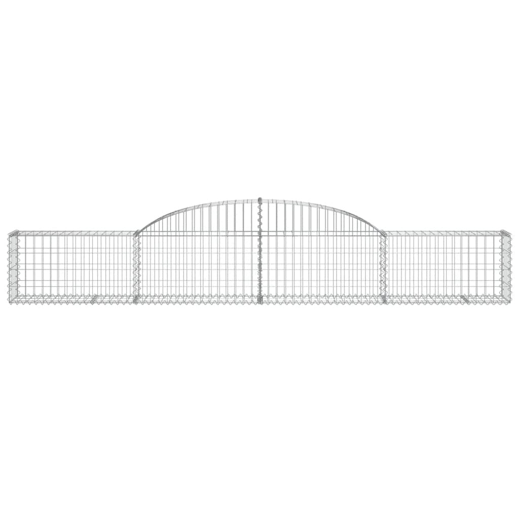 Arched Gabion Baskets 15 pcs 300x30x40/60 cm Galvanised Iron