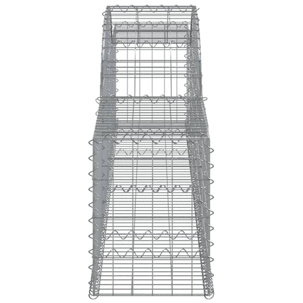 Arched Gabion Baskets 15 pcs 300x30x40/60 cm Galvanised Iron