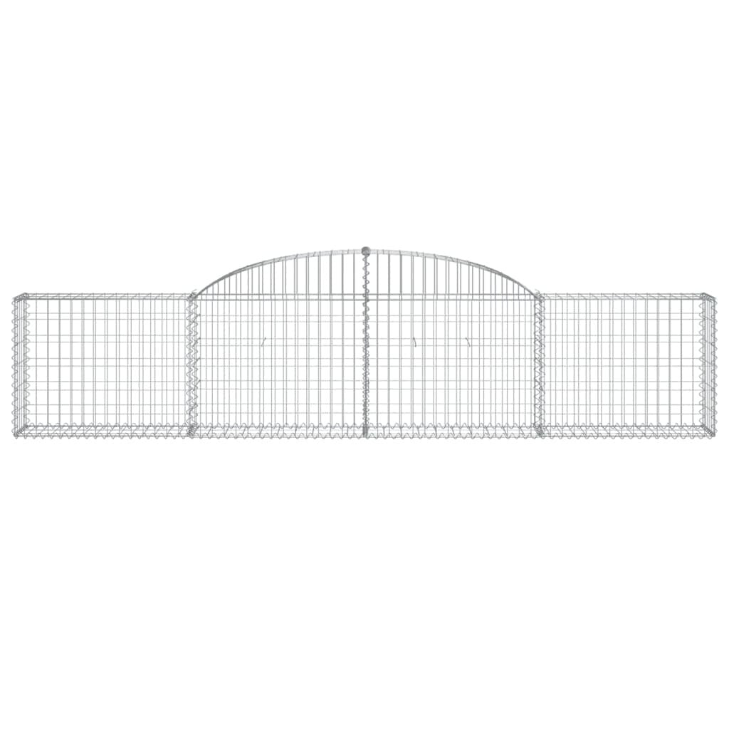 Arched Gabion Baskets 9 pcs 300x30x60/80 cm Galvanised Iron