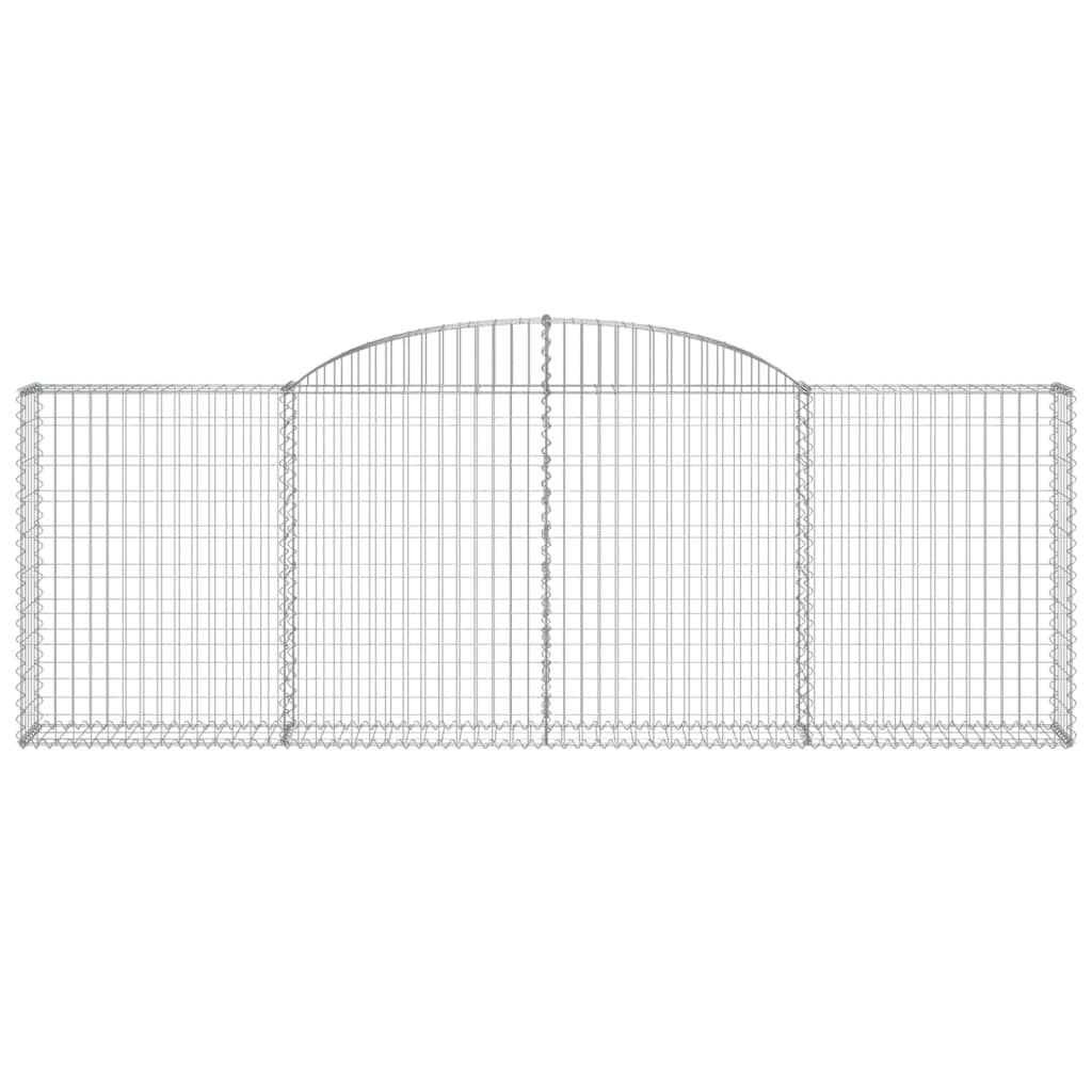 Arched Gabion Baskets 5 pcs 300x30x100/120 cm Galvanised Iron