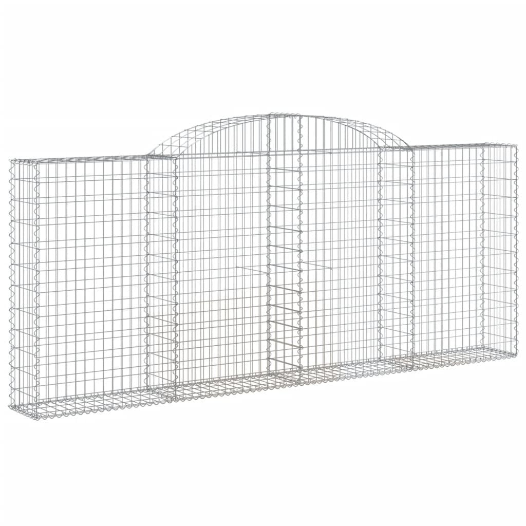 Arched Gabion Baskets 5 pcs 300x30x120/140 cm Galvanised Iron