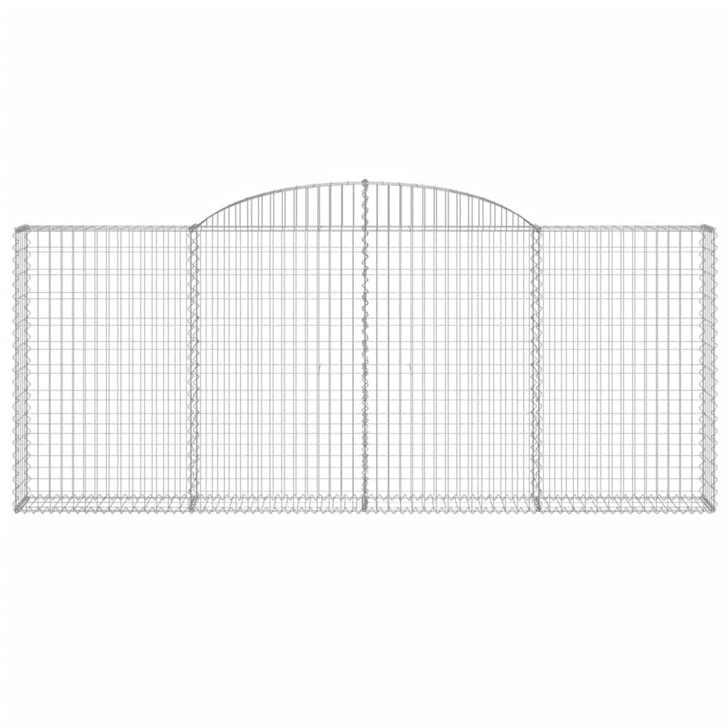 Arched Gabion Baskets 5 pcs 300x30x120/140 cm Galvanised Iron