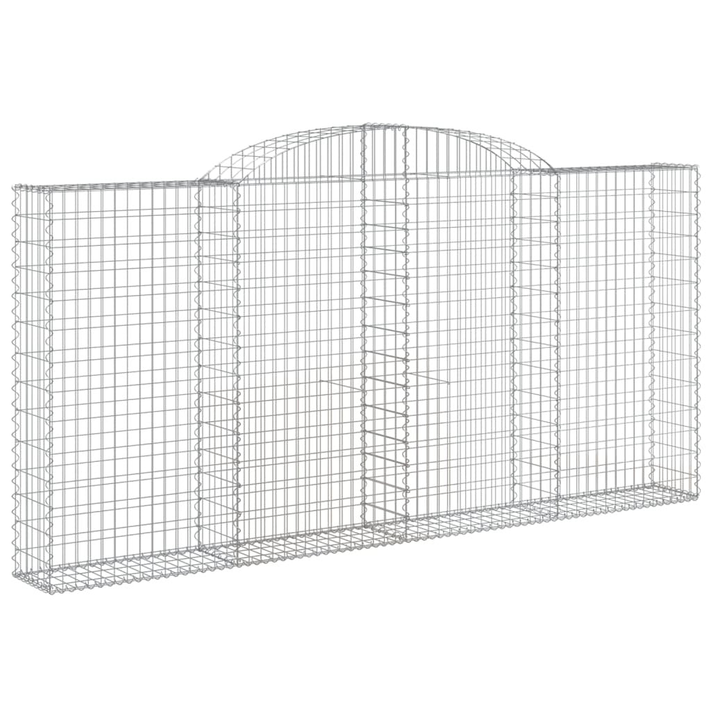 Arched Gabion Baskets 13 pcs 300x30x140/160 cm Galvanised Iron