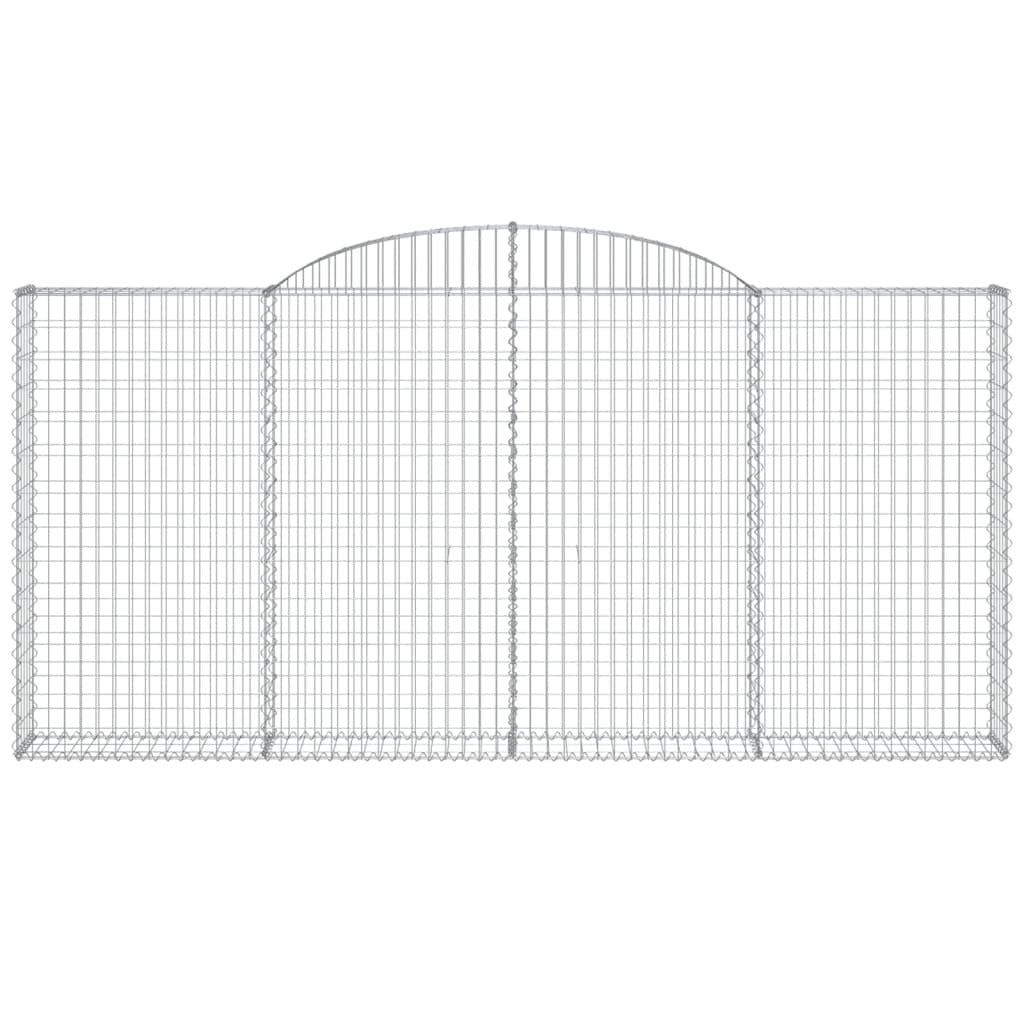 Arched Gabion Baskets 17 pcs 300x30x140/160 cm Galvanised Iron