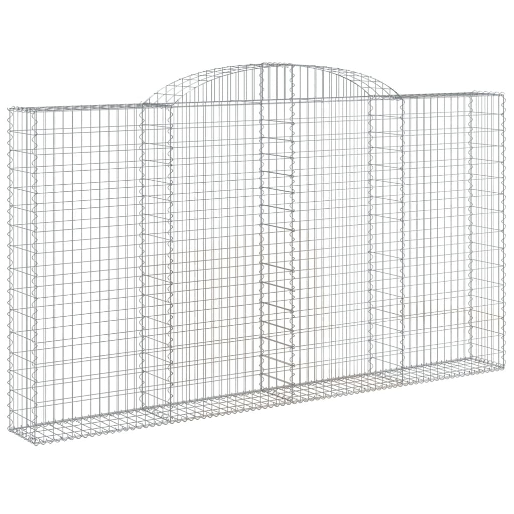 Arched Gabion Baskets 9 pcs 300x30x160/180 cm Galvanised Iron