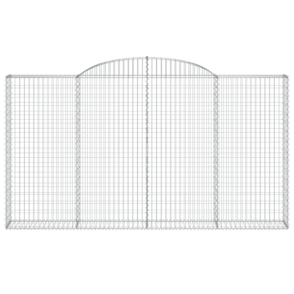 Arched Gabion Baskets 9 pcs 300x30x160/180 cm Galvanised Iron