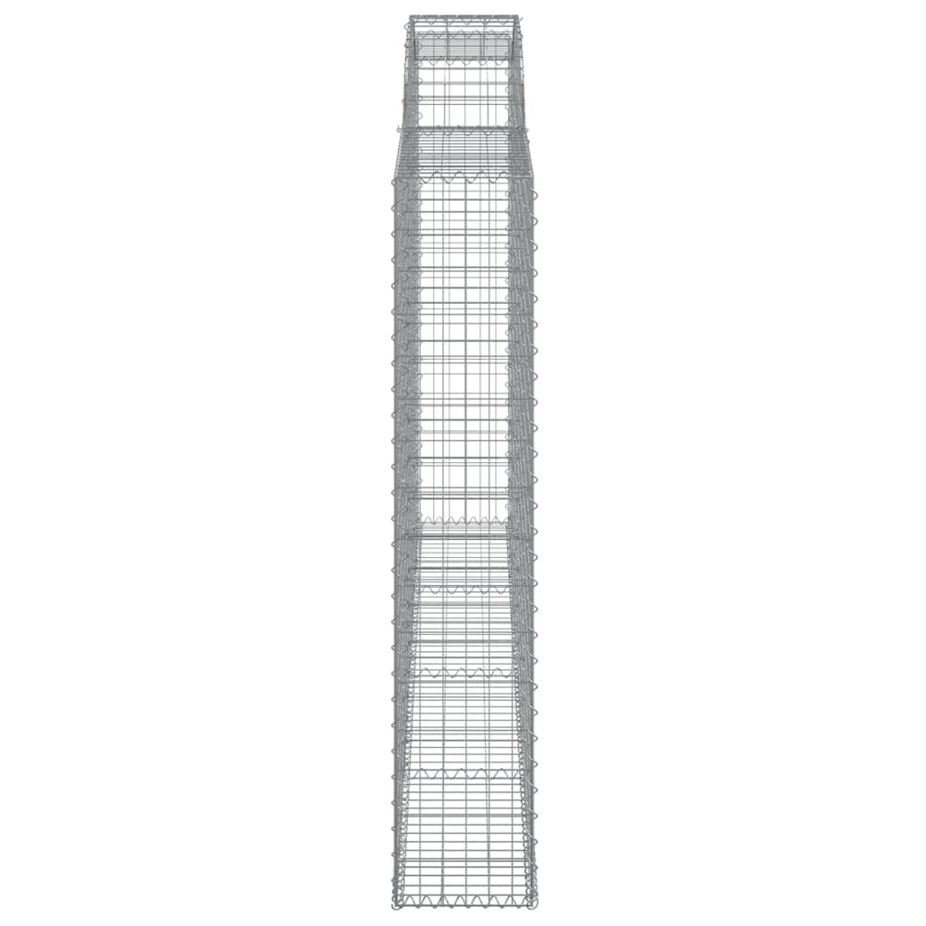 Arched Gabion Baskets 9 pcs 300x30x160/180 cm Galvanised Iron