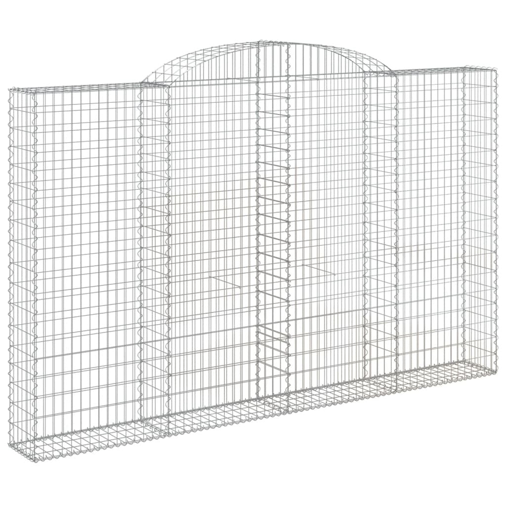 Arched Gabion Baskets 3 pcs 300x30x180/200 cm Galvanised Iron