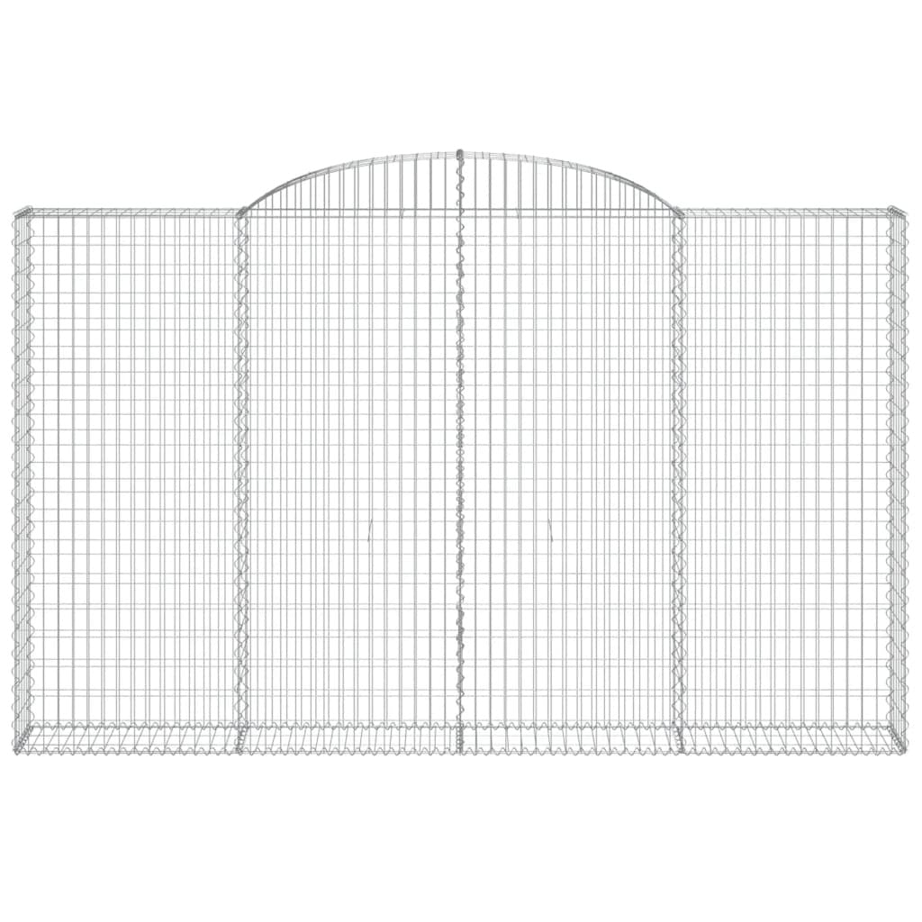 Arched Gabion Baskets 3 pcs 300x30x180/200 cm Galvanised Iron