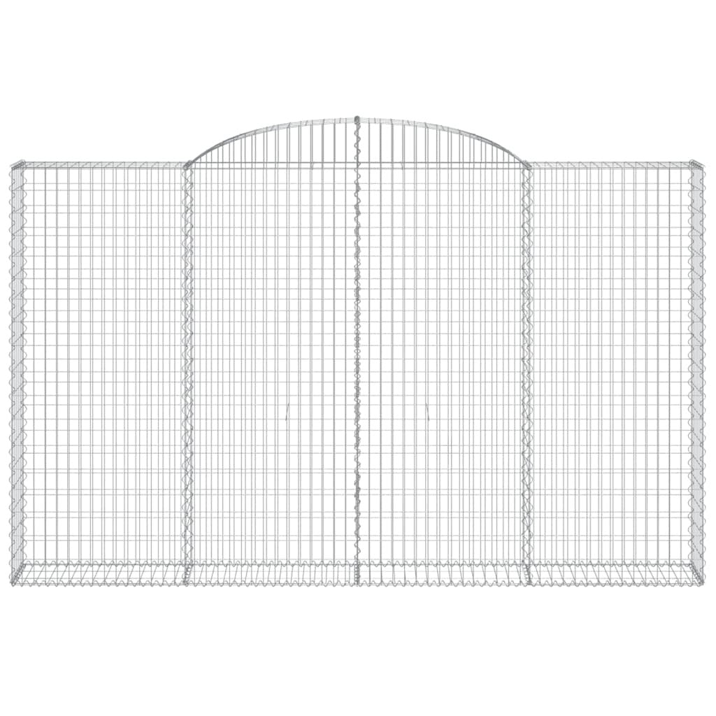 Arched Gabion Baskets 7 pcs 300x30x180/200 cm Galvanised Iron