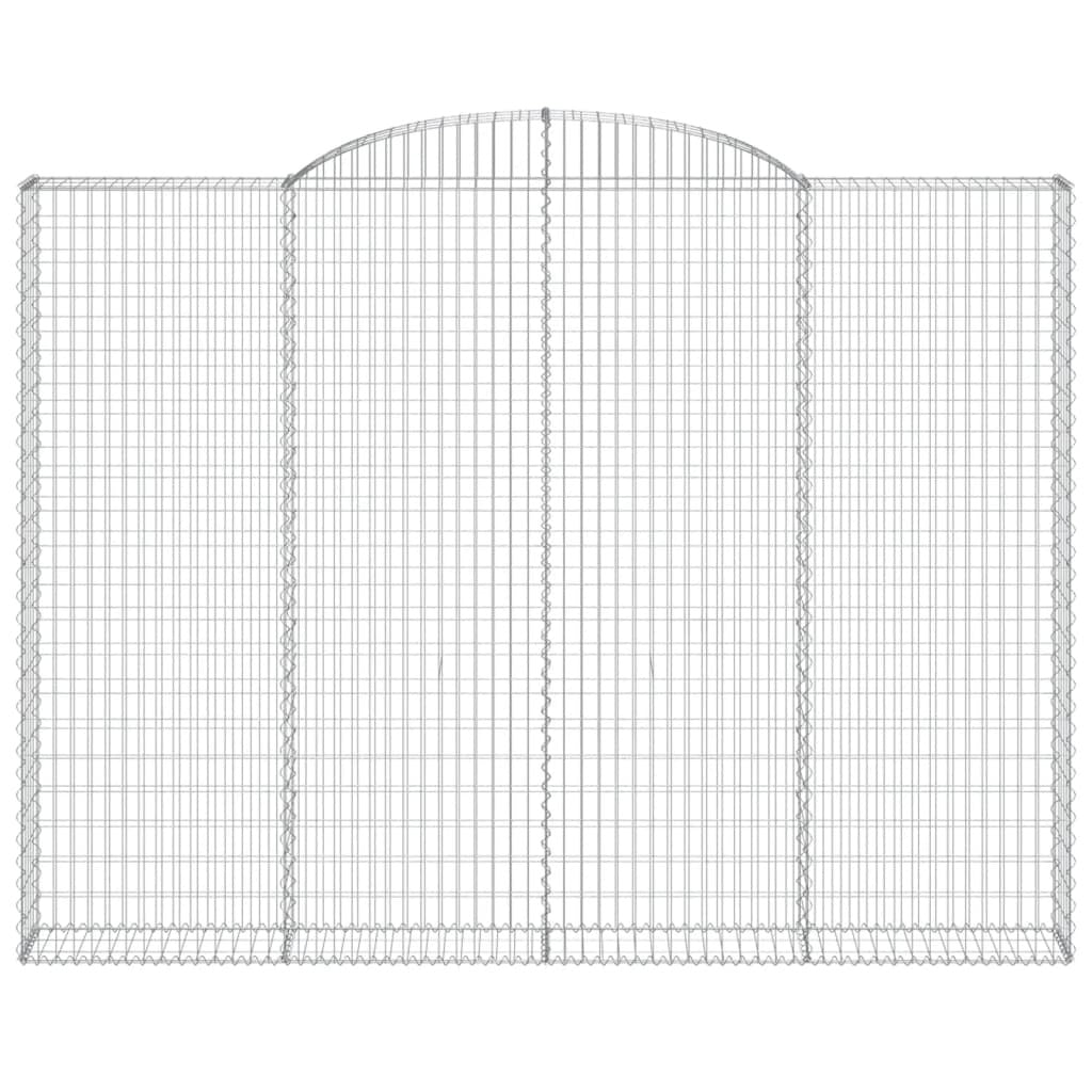 Arched Gabion Baskets 3 pcs 300x30x220/240 cm Galvanised Iron
