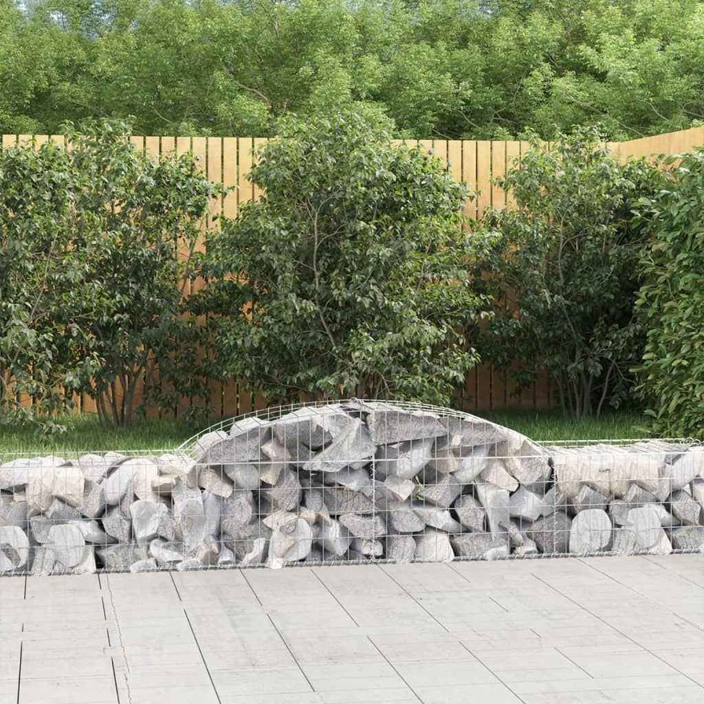 Arched Gabion Baskets 9 pcs 300x50x40/60 cm Galvanised Iron