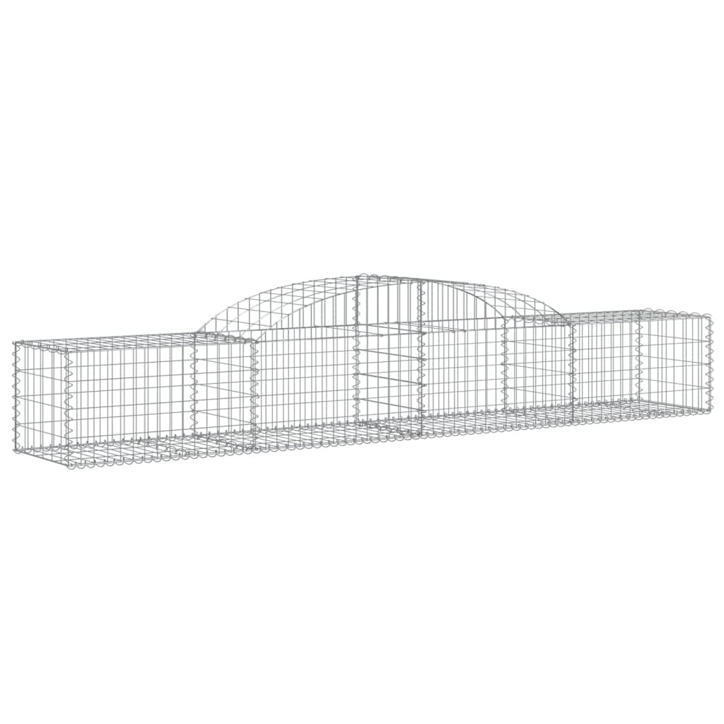 Arched Gabion Baskets 9 pcs 300x50x40/60 cm Galvanised Iron