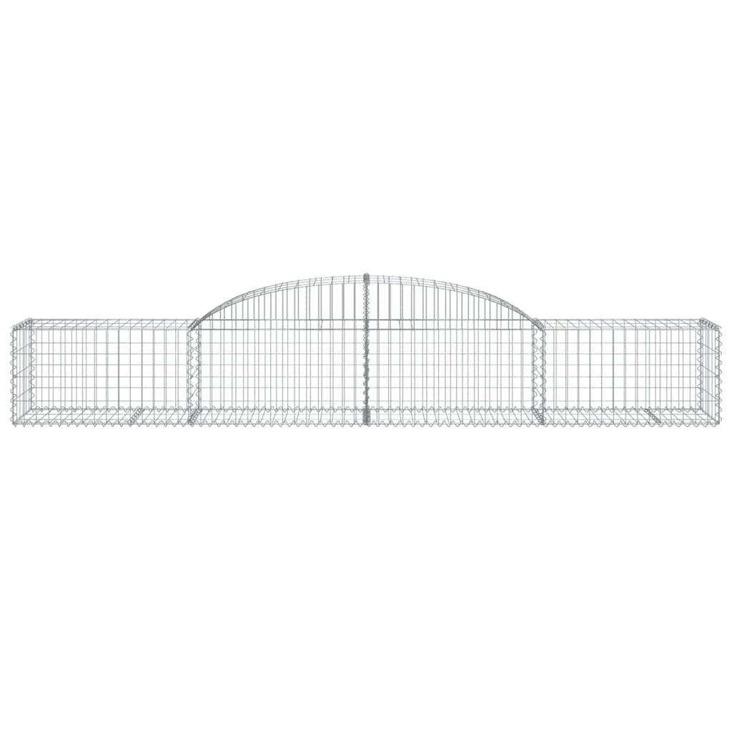 Arched Gabion Baskets 9 pcs 300x50x40/60 cm Galvanised Iron