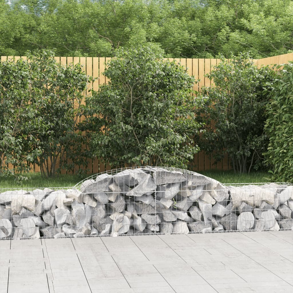 Arched Gabion Baskets 17 pcs 300x50x40/60 cm Galvanised Iron