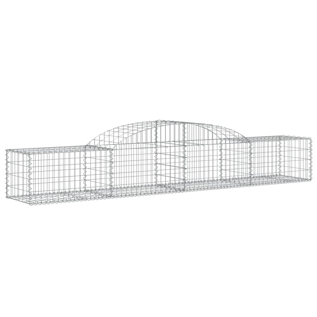 Arched Gabion Baskets 17 pcs 300x50x40/60 cm Galvanised Iron