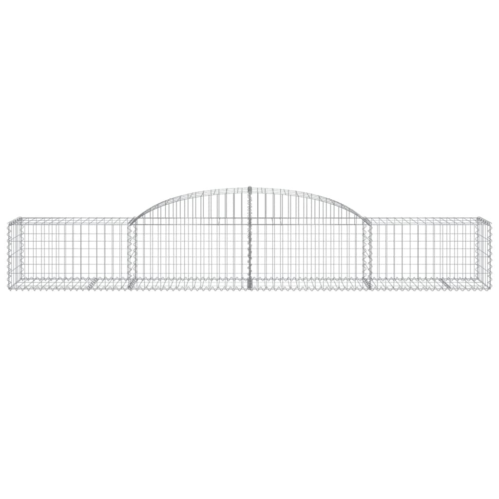 Arched Gabion Baskets 17 pcs 300x50x40/60 cm Galvanised Iron