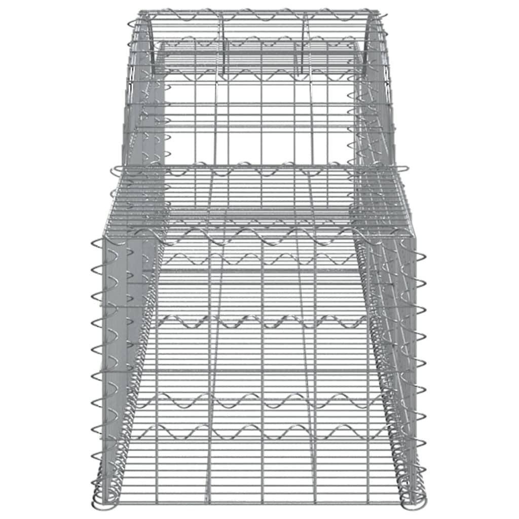 Arched Gabion Baskets 17 pcs 300x50x40/60 cm Galvanised Iron