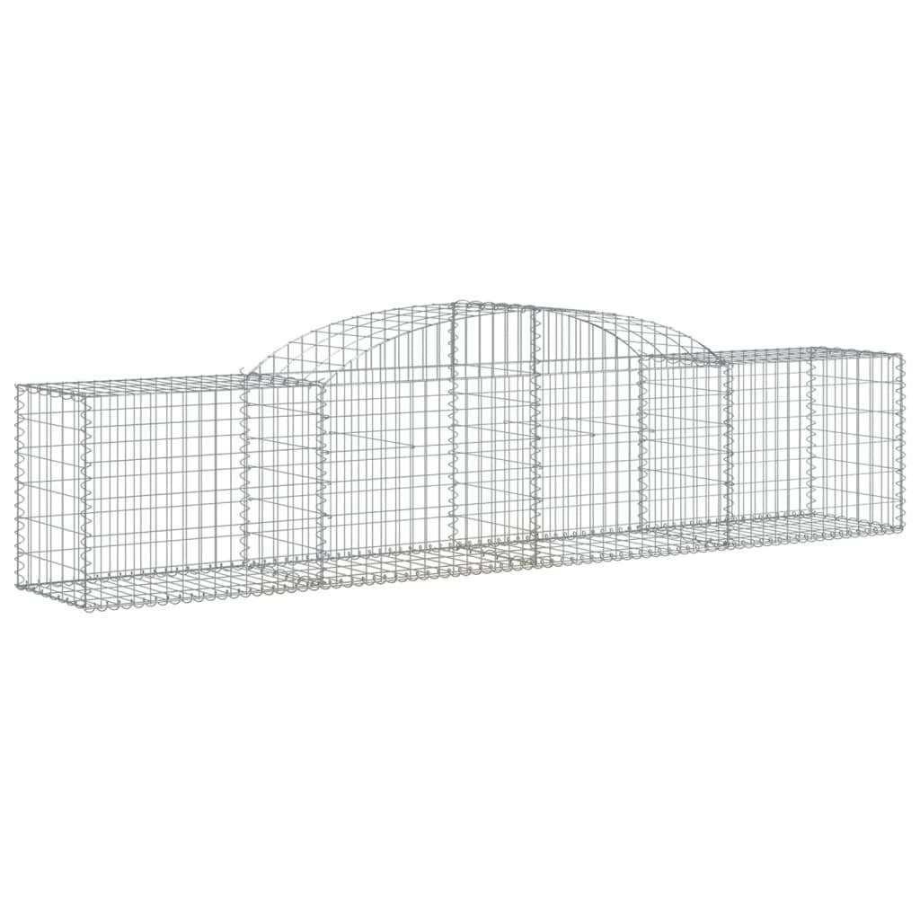 Arched Gabion Baskets 9 pcs 300x50x60/80 cm Galvanised Iron