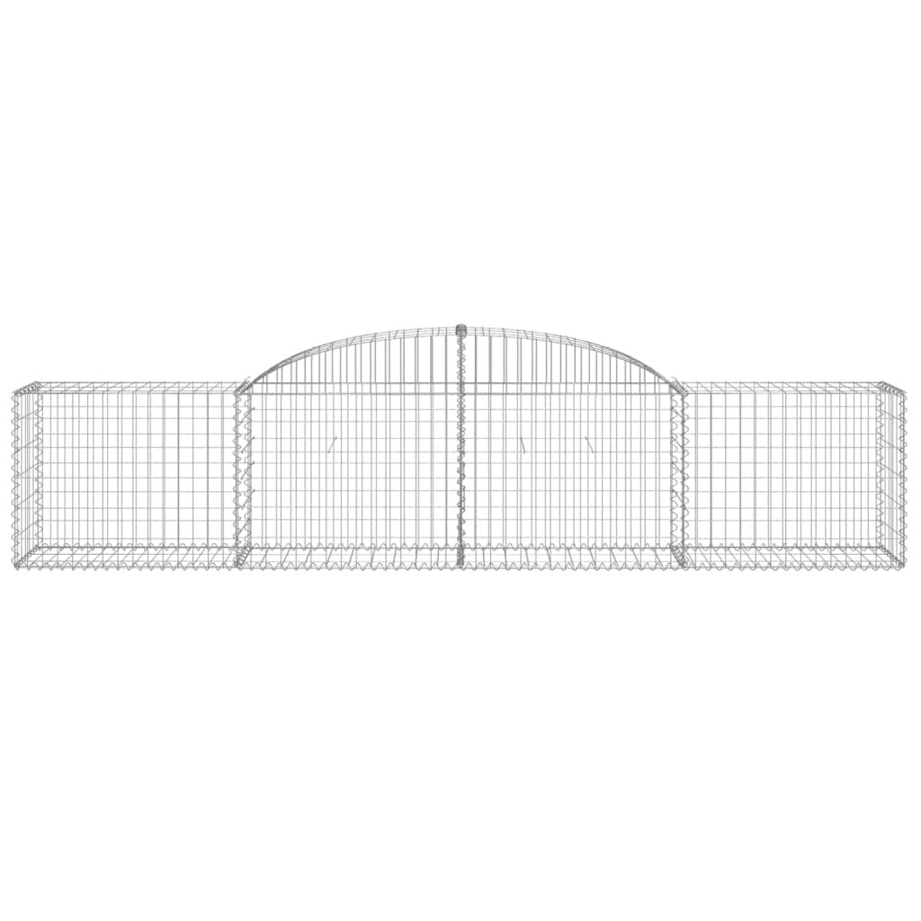 Arched Gabion Baskets 9 pcs 300x50x60/80 cm Galvanised Iron