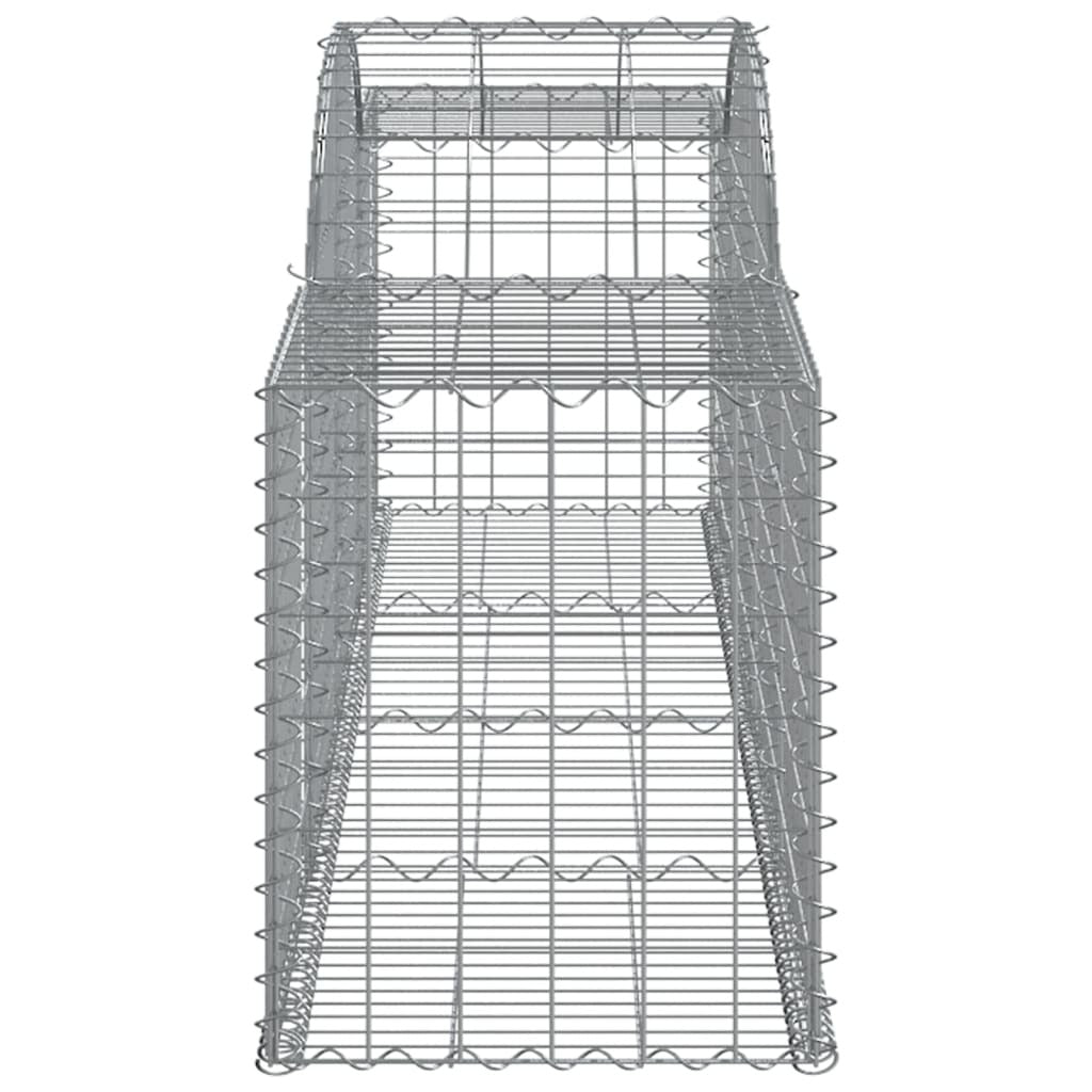 Arched Gabion Baskets 9 pcs 300x50x60/80 cm Galvanised Iron