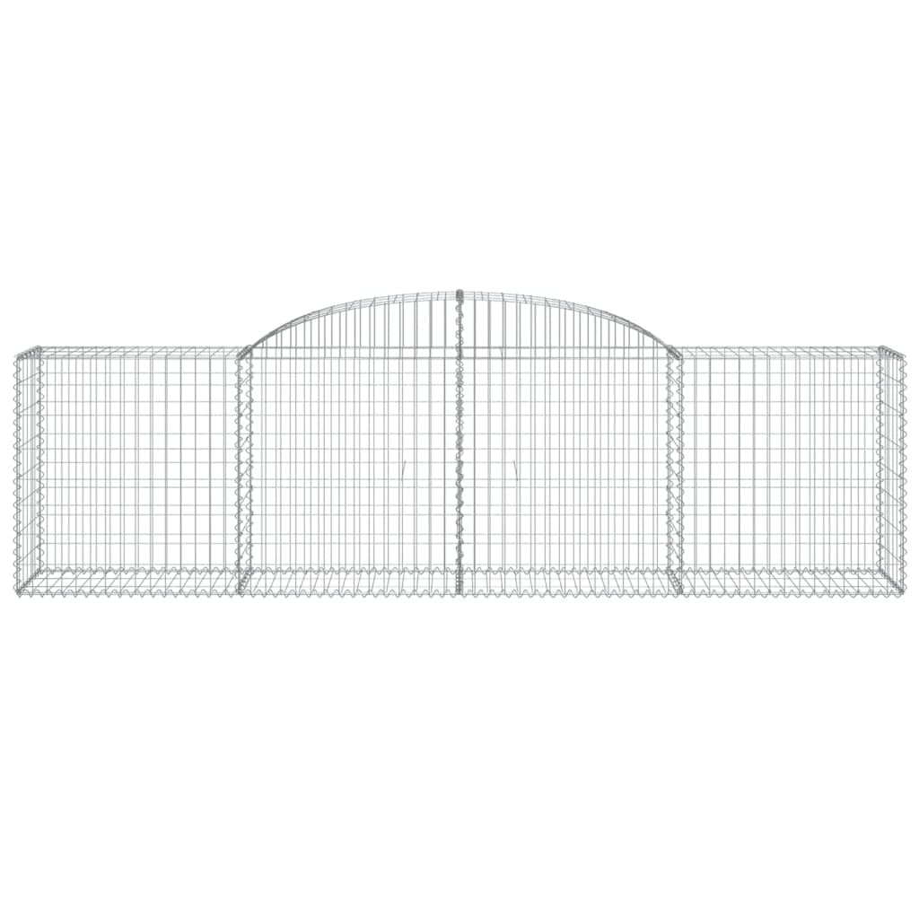 Arched Gabion Baskets 15 pcs 300x50x80/100 cm Galvanised Iron