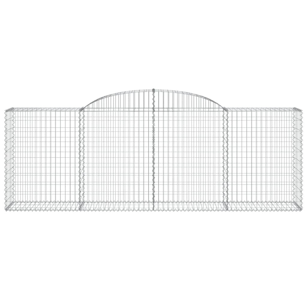 Arched Gabion Baskets 5 pcs 300x50x100/120 cm Galvanised Iron