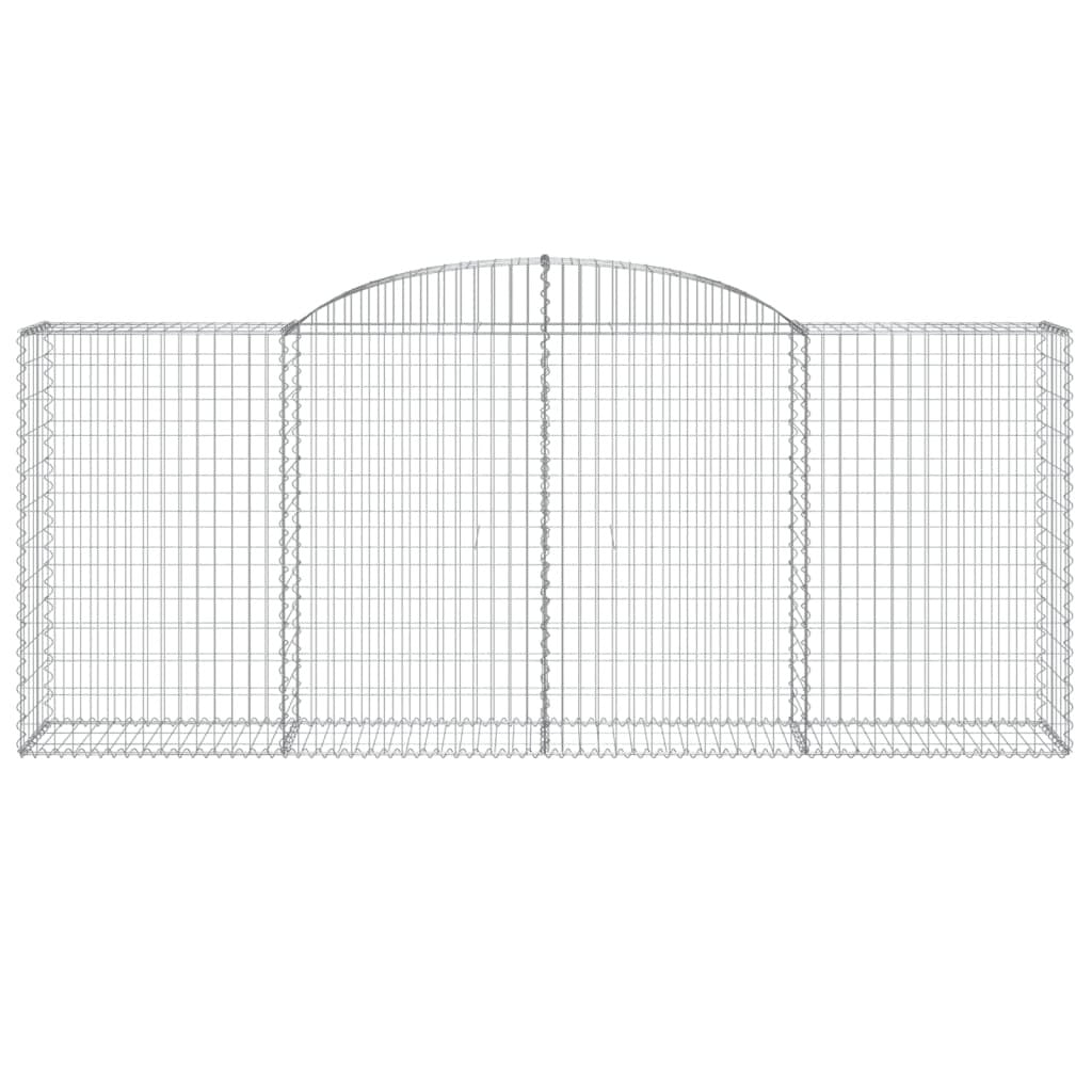 Arched Gabion Baskets 11 pcs 300x50x120/140 cm Galvanised Iron