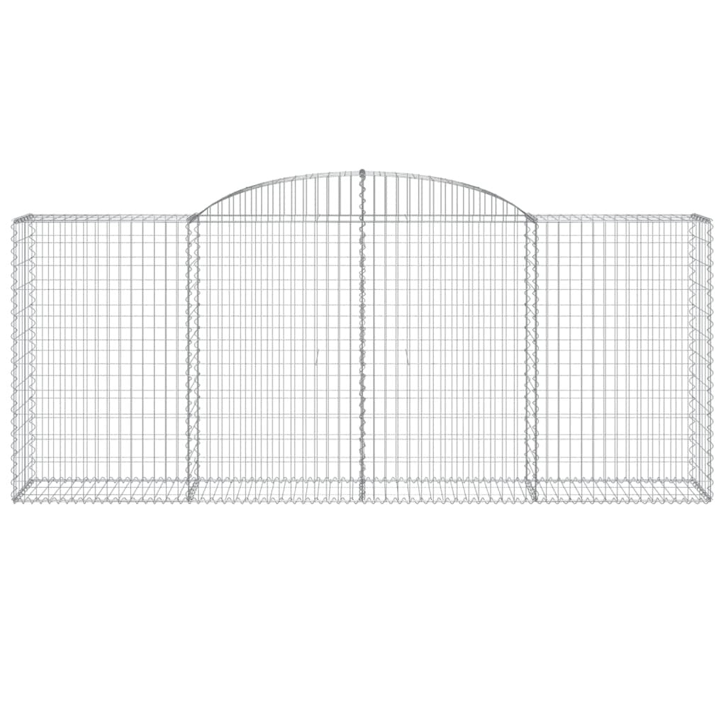 Arched Gabion Baskets 15 pcs 300x50x120/140 cm Galvanised Iron
