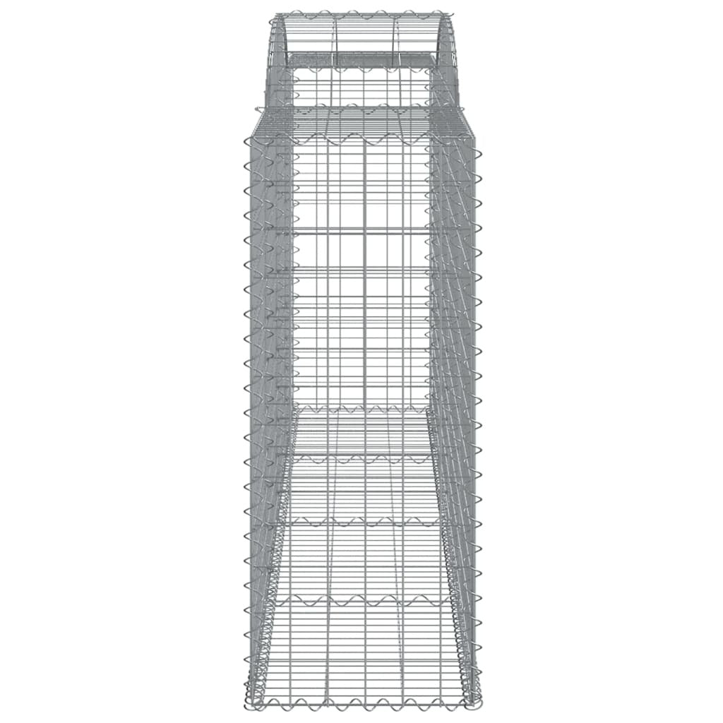 Arched Gabion Baskets 15 pcs 300x50x120/140 cm Galvanised Iron