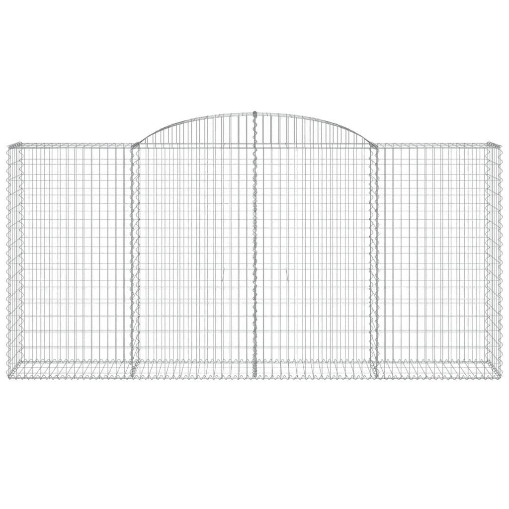 Arched Gabion Baskets 7 pcs 300x50x140/160 cm Galvanised Iron