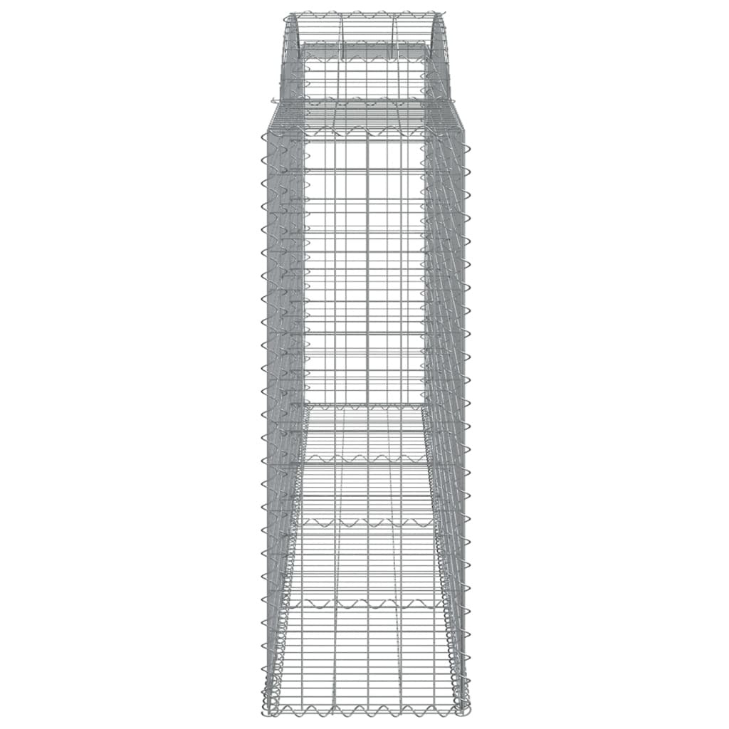 Arched Gabion Baskets 7 pcs 300x50x140/160 cm Galvanised Iron
