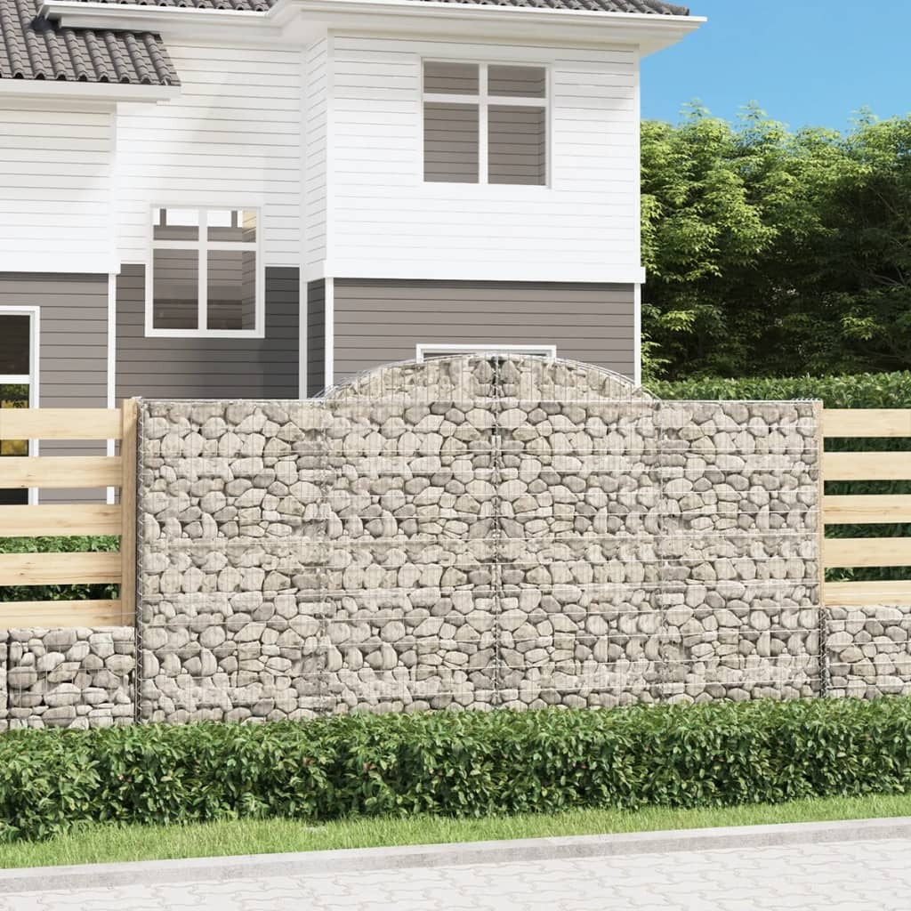 Arched Gabion Baskets 17 pcs 300x50x160/180 cm Galvanised Iron