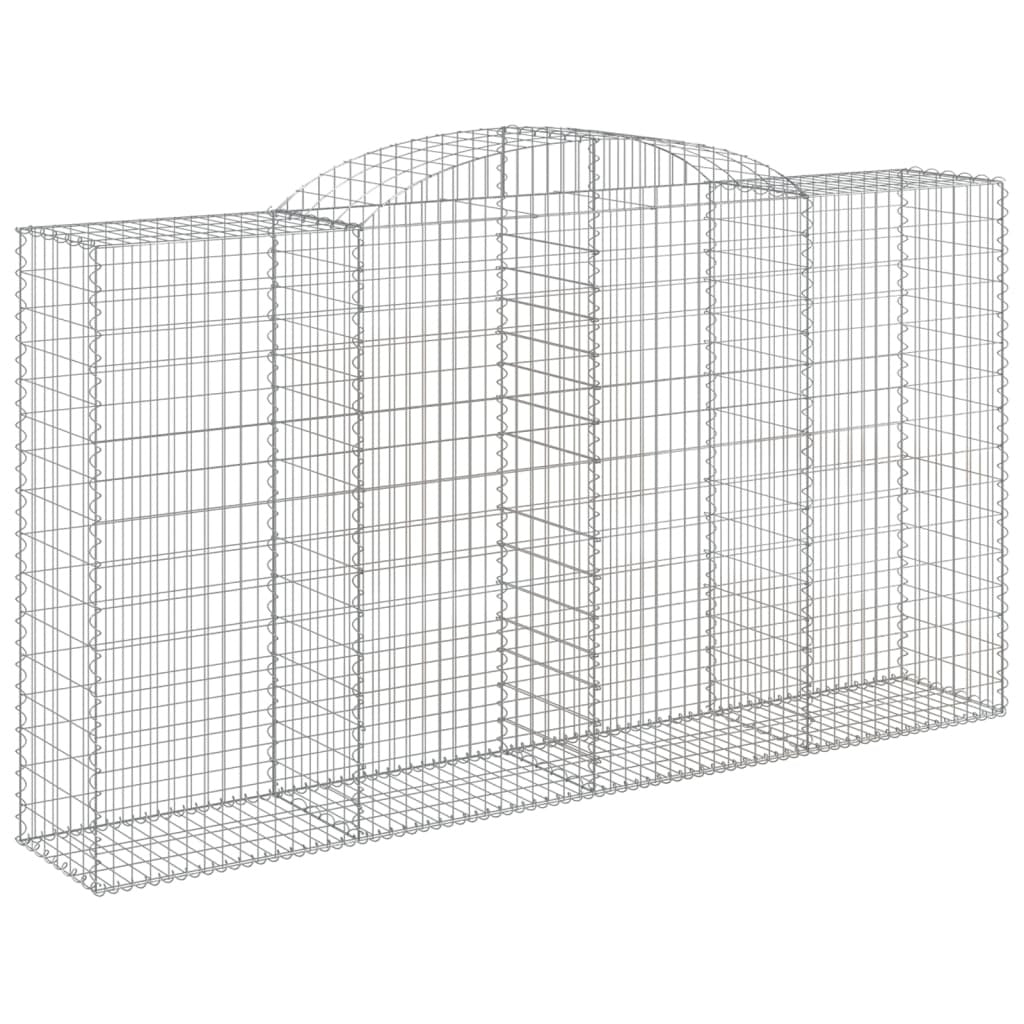 Arched Gabion Baskets 17 pcs 300x50x160/180 cm Galvanised Iron
