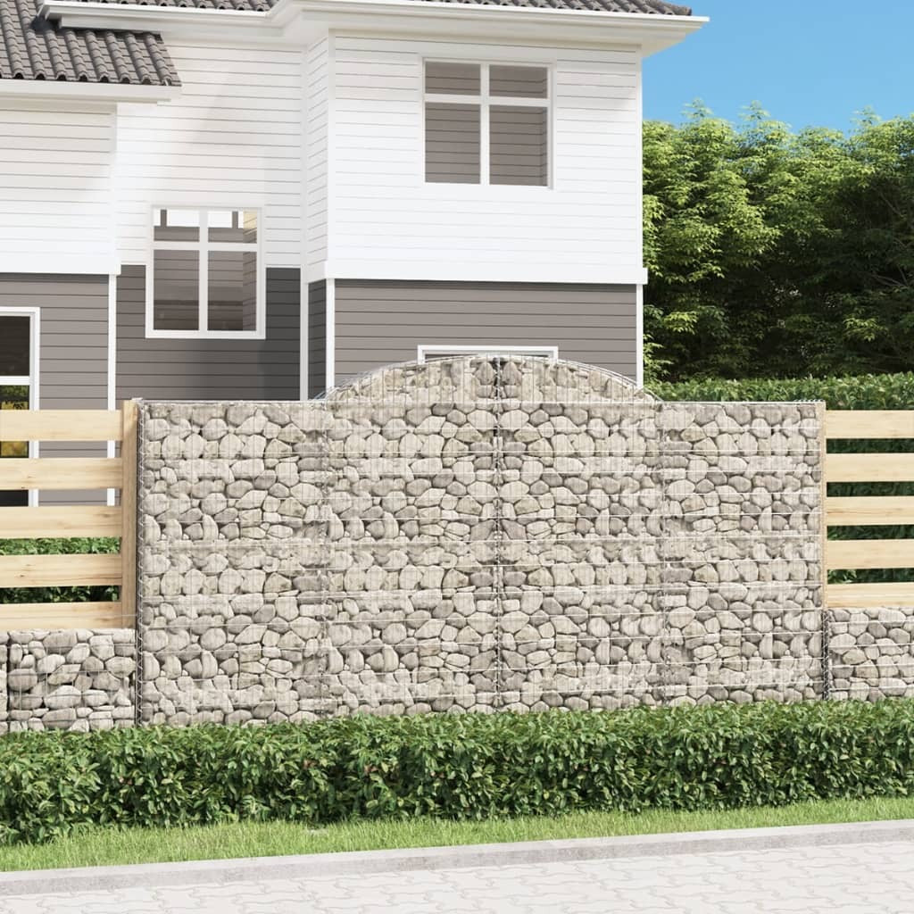 Arched Gabion Baskets 25 pcs 300x50x160/180 cm Galvanised Iron