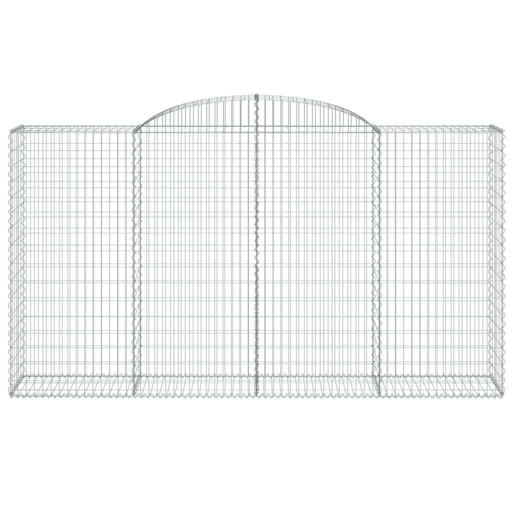 Arched Gabion Baskets 25 pcs 300x50x160/180 cm Galvanised Iron