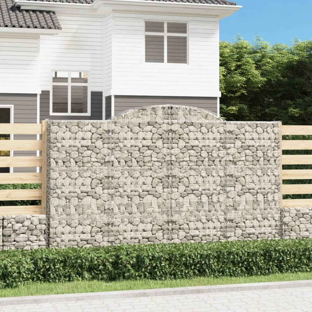 Arched Gabion Baskets 3 pcs 300x50x180/200 cm Galvanised Iron