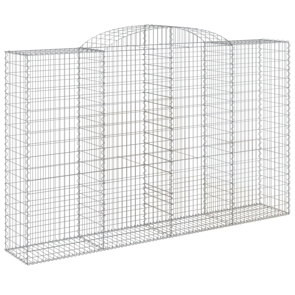 Arched Gabion Baskets 3 pcs 300x50x180/200 cm Galvanised Iron